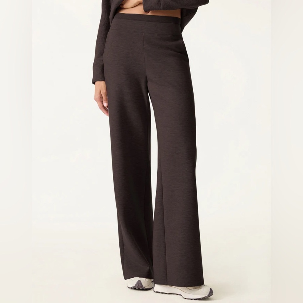 OGL FuzzLuxe Double Waistband Straight Leg Pants – Espresso Brown- XS - Picture 2 of 10